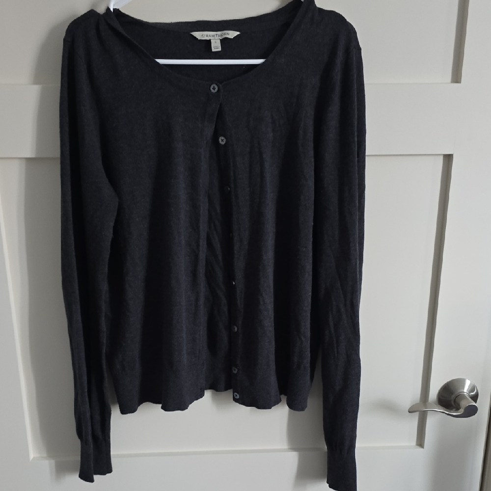 41 Hawthorn Charcoal Button-Up Cardigan